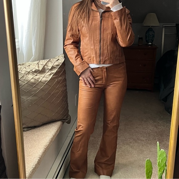 Vintage Brown Leather Matching Set - Picture 3 of 13